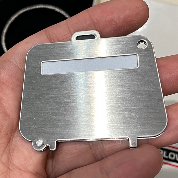 Metal Luggage Tag Stainless Steel Wire Suit Case Travel Bag ID Brushed Silver xo - Picture 6 of 7